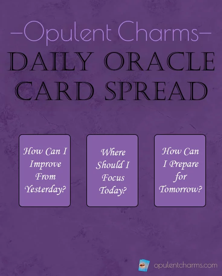 Daily oracle card spread for daily oracle card reading to improve focus and prepare for tomorrow